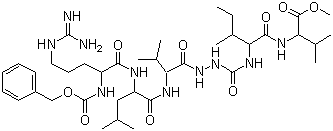 CAS 登录号：464883-21-4, N-苄氧羰基-L-精氨酰-L-亮氨酰-L-缬氨酰-2-氮杂甘氨酰-L-异亮氨酰-L-缬氨酸甲酯