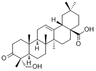 CAS # 466-01-3, Hederagonic acid, 23-Hydroxy-3-oxoolean-12-en-28-oic acid