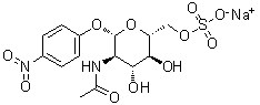 CAS 登录号：467446-91-9, 4-硝基苯基 2-(乙酰氨基)-2-脱氧-beta-D-吡喃葡萄糖苷 6-(硫酸氢酯)单钠盐