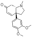 CAS # 468-54-2, (3aR,7aS)-3a-(3,4-Dimethoxyphenyl)-1,2,3,3a,7,7a-hexahydro-1-methyl-6H-indol-6-one, (+)-Mesembrenine, (+)-Mesembrenone, Mesembrenone
