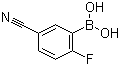 structure of CAS# 468718-30-1, 5-Cyano-2-fluorophenylboronic acid