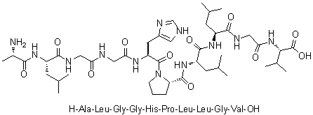 CAS 登录号：473780-56-2, L-丙氨酰-L-亮氨酰甘氨酰甘氨酰-L-组氨酰-L-脯氨酰-L-亮氨酰-L-亮氨酰甘氨酰-L-缬氨酸