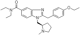 CAS 登录号：474016-50-7, 2-[(4-乙氧基苯基)甲基]-N,N-二乙基-1-[[(2R)-1-甲基-2-吡咯烷基]甲基]-1H-苯并咪唑-5-甲酰胺