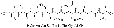 CAS 登录号：474885-03-5, L-丝氨酰-L-缬氨酰-L-丙氨酰-L-丝氨酰-L-苏氨酰-L-异亮氨酰-L-苏氨酰甘氨酰-L-缬氨酸