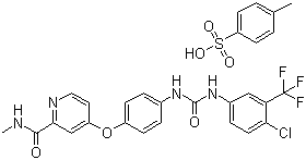structure of CAS# 475207-59-1, 甲苯磺酸索拉非尼