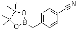 structure of CAS# 475250-43-2, 4-[(4,4,5,5-Tetramethyl-1,3,2-dioxaborolan-2-yl)methyl]benzonitrile