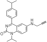 structure of CAS# 478963-46-1, 1-(1-Methylethyl)-4-[4-(1-methylethyl)phenyl]-6-(2-propyn-1-ylamino)-2(1H)-quinazolinone