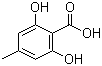 structure of CAS# 480-67-1, 2,6-二羟基-4-甲基苯甲酸