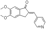 structure of CAS# 4803-74-1, 5,6-二甲氧基-2-(4-吡啶基)亚甲基-1-茚酮