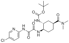 CAS # 480451-98-7, Edoxaban Impurity 11(1R,2R,4S), Tert-butyl ((1R,2R,5S)-2-(2-((5-chloropyridin-2-yl)amino)-2-oxoacetamido)-5-(dimethylcarbamoyl)cyclohexyl)carbamate