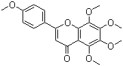 CAS # 481-53-8, Tangeretin, 5,6,7,8-Tetramethoxy-2-(4-methoxyphenyl)-4-benzopyrone