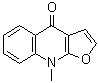 structure of CAS# 484-74-2, 9-Methylfuro[2,3-b]quinolin-4(9H)-one