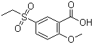 CAS # 4840-63-5, 2-Methoxy-5-(ethylsulfonyl)benzoic acid