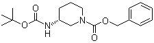 CAS # 485820-12-0, Benzyl (3R)-3-[(tert-butoxycarbonyl)amino]piperidine-1-carboxylate, (3R)-3-[[(1,1-Dimethylethoxy)carbonyl]amino]-1-piperidinecarboxylic acid phenylmethyl ester
