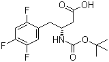 Boc-(R)-3-Amino-4-(2,4,5-trifluorophenyl)butanoic acid molecular structure (CAS 486460-00-8)