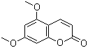 CAS # 487-06-9, 5,7-Dimethoxycoumarin, 5,7-Dimethoxychromen-2-one, Citropten, Limettin