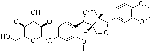 structure of CAS# 487-41-2, 连翘苷