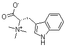 CAS # 487-58-1, Hypaphorine, (+)-Hypaphorine, Glyyunnanenine, L-Hypaphorine, Lenticin, Lenticine, Tryptophan betaine, (1-Carboxy-2-indol-3-ylethyl)trimethylammonium hydroxide inner salt
