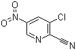 structure of CAS# 488713-30-0, 3-Chloro-5-nitro-2-pyridinecarbonitrile