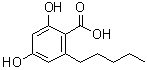 CAS 登录号：491-72-5, 2,4-二羟基-6-戊基苯甲酸