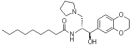 structure of CAS# 491833-30-8, N-[(1R,2R)-1-(2,3-二氢苯并[b][1,4]二恶英-6-基)-1-羟基-3-(吡咯烷-1-基)丙-2-基]壬酰胺