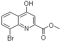 structure of CAS# 495407-02-8, Methyl 4-Hydroxy-8-bromoquinoline-2-carboxylate