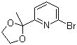 structure of CAS# 49669-14-9, 2-溴-6-(2-甲基-1,3-二氧戊环-2-基)吡啶