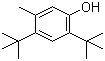 structure of CAS# 497-39-2, 4,6-Di-tert-butyl-3-methylphenol