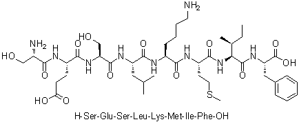 CAS # 497837-95-3, L-Seryl-L-alpha-glutamyl-L-seryl-L-leucyl-L-lysyl-L-methionyl-L-isoleucyl-L-phenylalanine