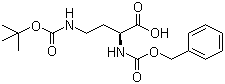 structure of CAS# 49855-91-6, N-苄氧羰基-N'-叔丁氧羰基-L-2,4-二氨基丁酸
