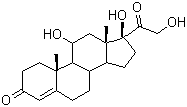 structure of CAS# 50-23-7, 氢化可的松