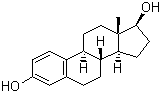 CAS # 50-28-2, Estradiol, 1,3,5-Estratriene-3,17beta-diol, 17beta-Estradiol, 3,17beta-Dihydroxy-1,3,5(10)-estratriene, Dihydrofolliculin
