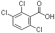 structure of CAS# 50-31-7, 2,3,6-Trichlorobenzoic acid