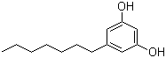 CAS # 500-67-4, 5-Heptylresorcinol, 5-Heptylbenzene-1,3-diol