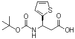 structure of CAS# 500788-98-7, (betaR)-beta-[[叔丁氧羰基]氨基]-2-噻吩丙酸