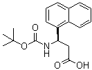 structure of CAS# 500789-00-4, (betaR)-beta-[[叔丁氧羰基]氨基]-1-萘丙酸