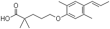 structure of CAS# 500904-61-0, 5-[2,5-二甲基-4-(1-丙烯-1-基)苯氧基]-2,2-二甲基戊酸