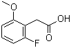 structure of CAS# 500912-19-6, 2-Fluoro-6-methoxyphenylacetic acid
