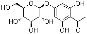 structure of CAS# 5027-30-5, 根皮乙酰苯 4-O-beta-D-吡喃葡萄糖苷