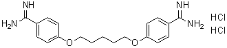 CAS # 50357-45-4, 4,4'-[1,5-Pentanediylbis(oxy)]bisbenzenecarboximidamide] dihydrochloride
