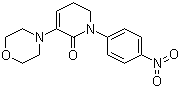 structure of CAS# 503615-03-0, 5,6-Dihydro-3-(4-morpholinyl)-1-(4-nitrophenyl)-2(1H)-pyridinone