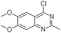 structure of CAS# 50377-49-6, 4-Chloro-6,7-dimethoxy-2-methylquinazoline