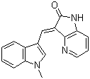 structure of CAS# 504433-23-2, 1,3-二氢-3-[(1-甲基-1H-吲哚-3-基)亚甲基]-2H-吡咯并[3,2-b]吡啶-2-酮