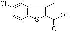 structure of CAS# 50451-84-8, 5-氯-3-甲基-1-苯并噻吩-2-甲酸