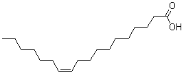 (Z)-11-Octadecenoic acid molecular structure (CAS 506-17-2)