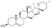 CAS # 507-89-1, Pennogenin, (1R,2S,4S,5'R,6R,7S,8S,9S,12S,13R,16S)-5',7,9,13-tetramethylspiro[5-oxapentacyclo[10.8.0.02,9.04,8.013,18]icos-18-ene-6,2'-oxane]-8,16-diol