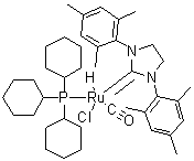 CAS 登录号：508172-17-6, (SP-5-53)-[1,3-双(2,4,6-三甲基苯基)-2-咪唑烷基亚基]羰基氯氢(三环己基膦)钌