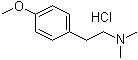 CAS # 50822-98-5, N,N-Dimethyl-4-methoxyphenethylamine hydrochloride