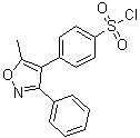 structure of CAS# 509074-26-4, 4-(5-甲基-3-苯基-4-异恶唑基)苯磺酰氯