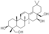 CAS # 5092-09-1, Clinopodiside A 1, (3beta,4alpha,16beta)-Oleana-11,13(18)-diene-3,16,23,28-tetrol, Clinopodiside A 1, NSC 258312, Saikogenin A